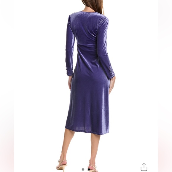Maggy London Velvet Midi Dress in Deep Wisteria, Size 8, NWT - Picture 10 of 16